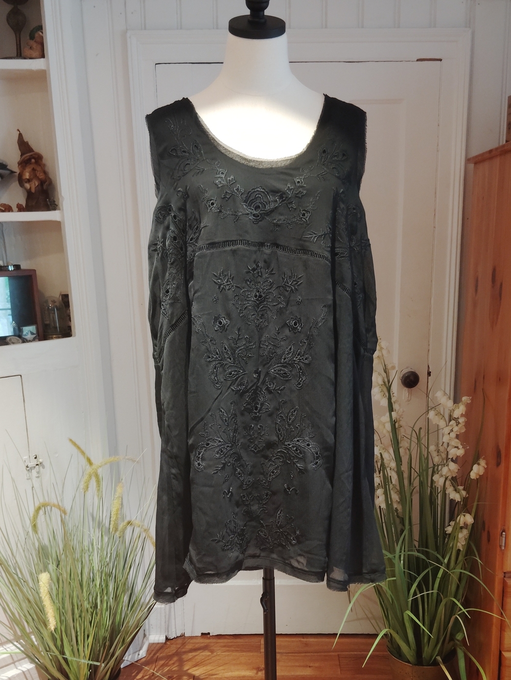 SCOOP Embroidered Mini Dress